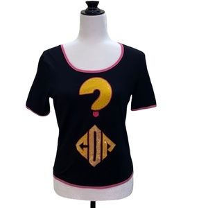 Le Copain Paris blk embellished top shirt